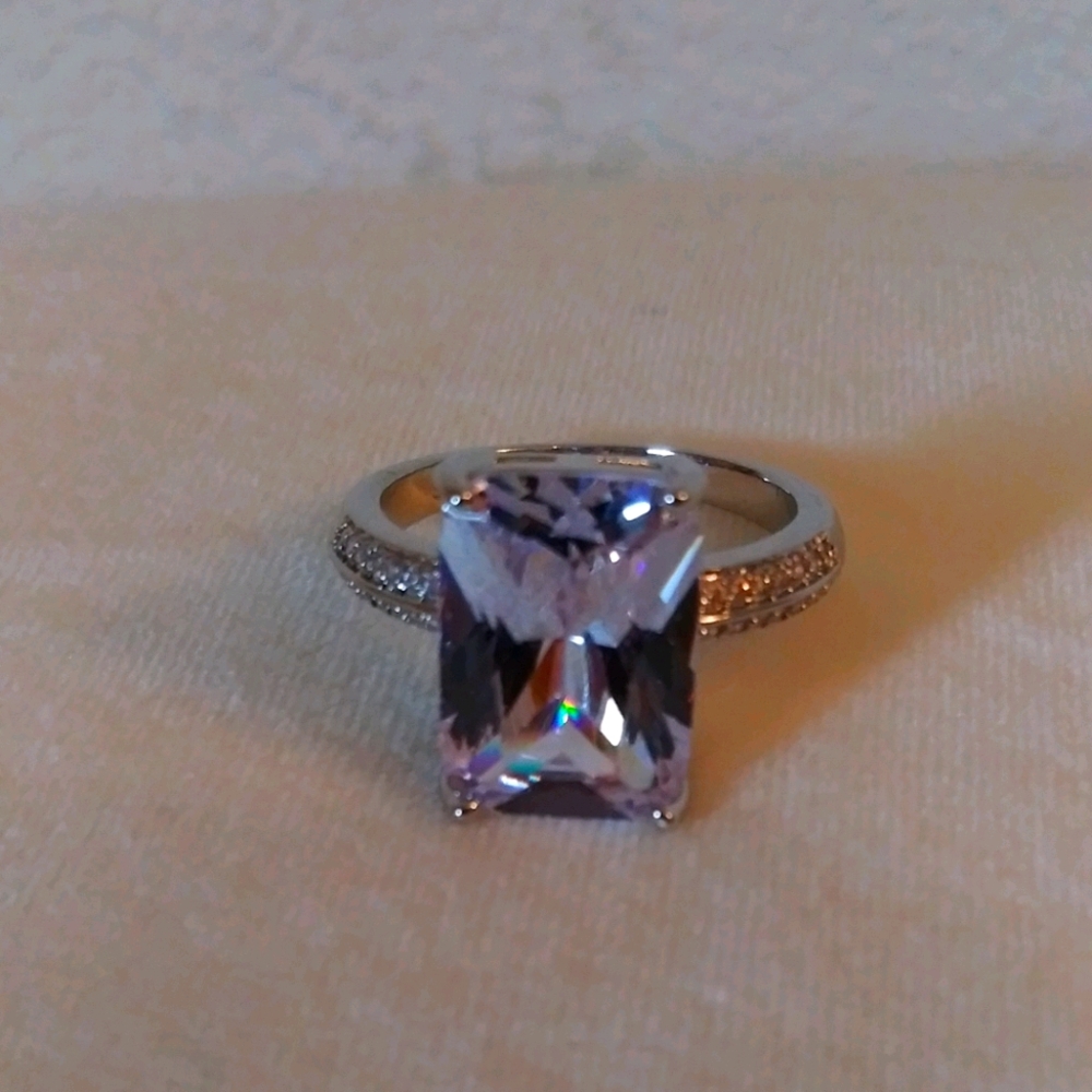 White sapphire ring